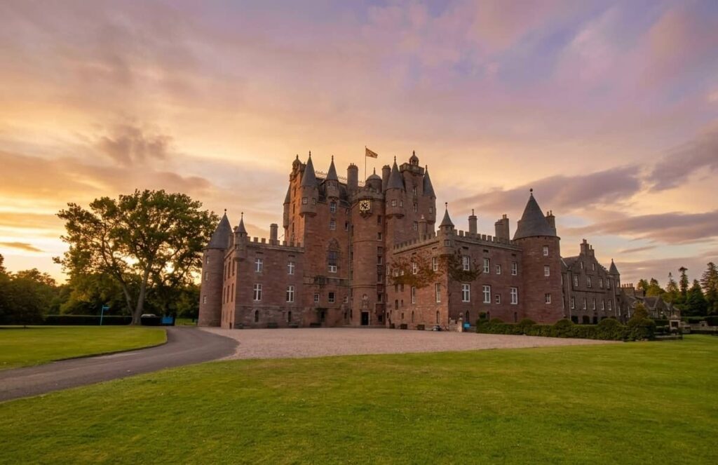 tramonto a Glamis Castle