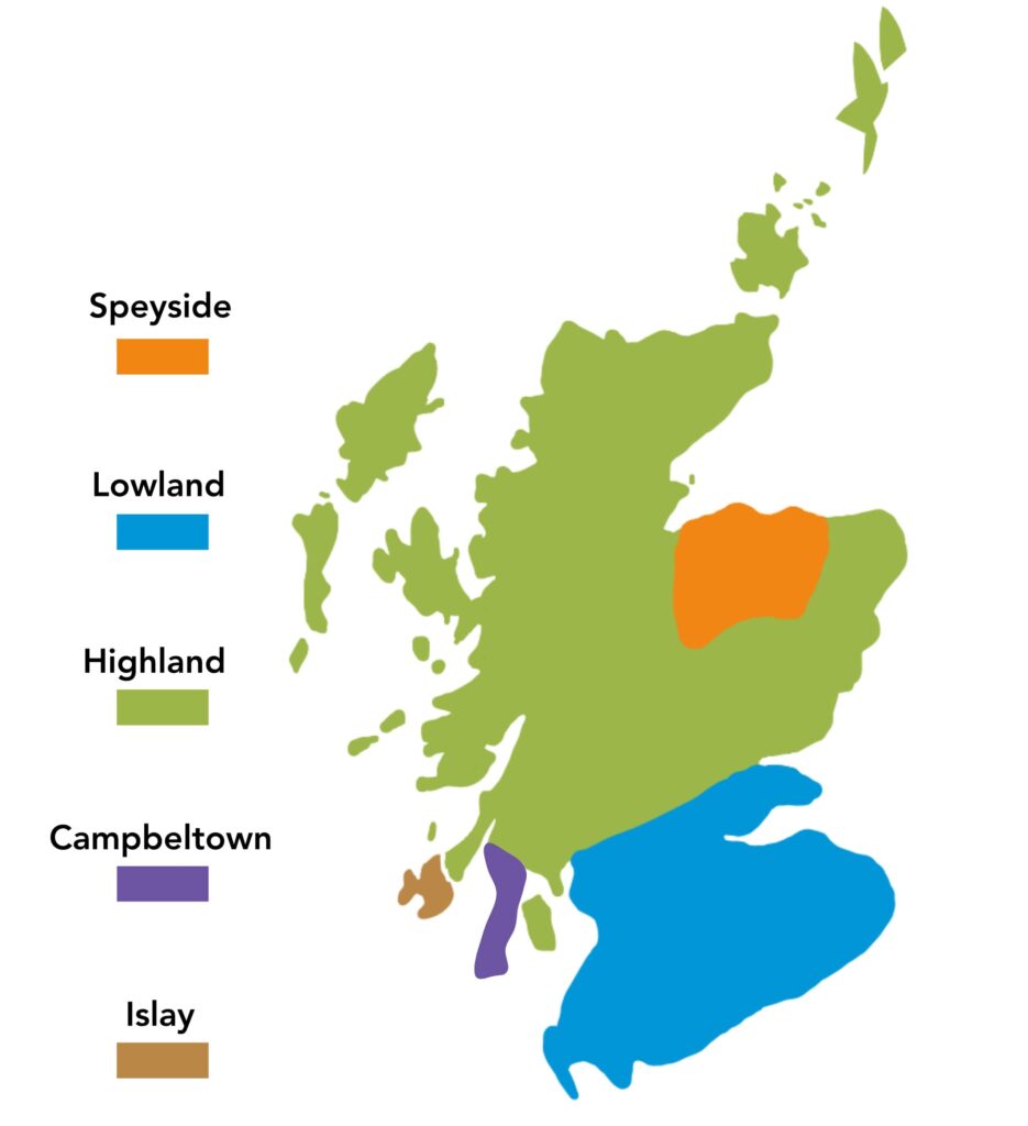 Top 20 distillerie da visitare in Scozia, la patria del whisky 4 scotch whisky scozia map