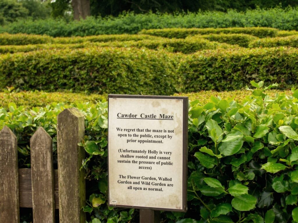 labirinto di Cawdor Castle Scozia, castelli delle highlands