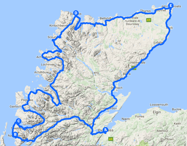 North Coast 500 Interactive Map