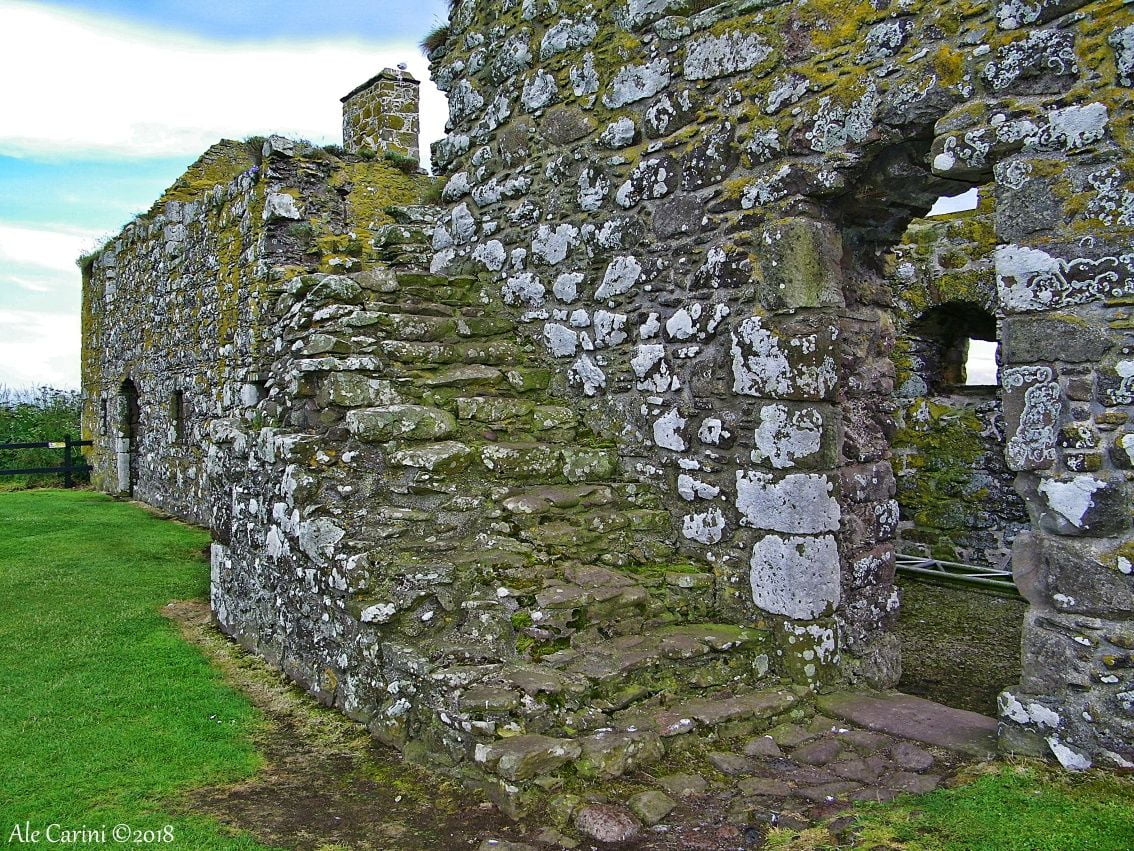 dunnottar castle, scalinata