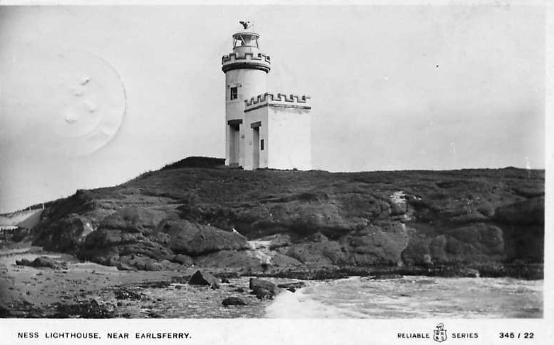 antica foto del faro, Elie Ness Lighthouse