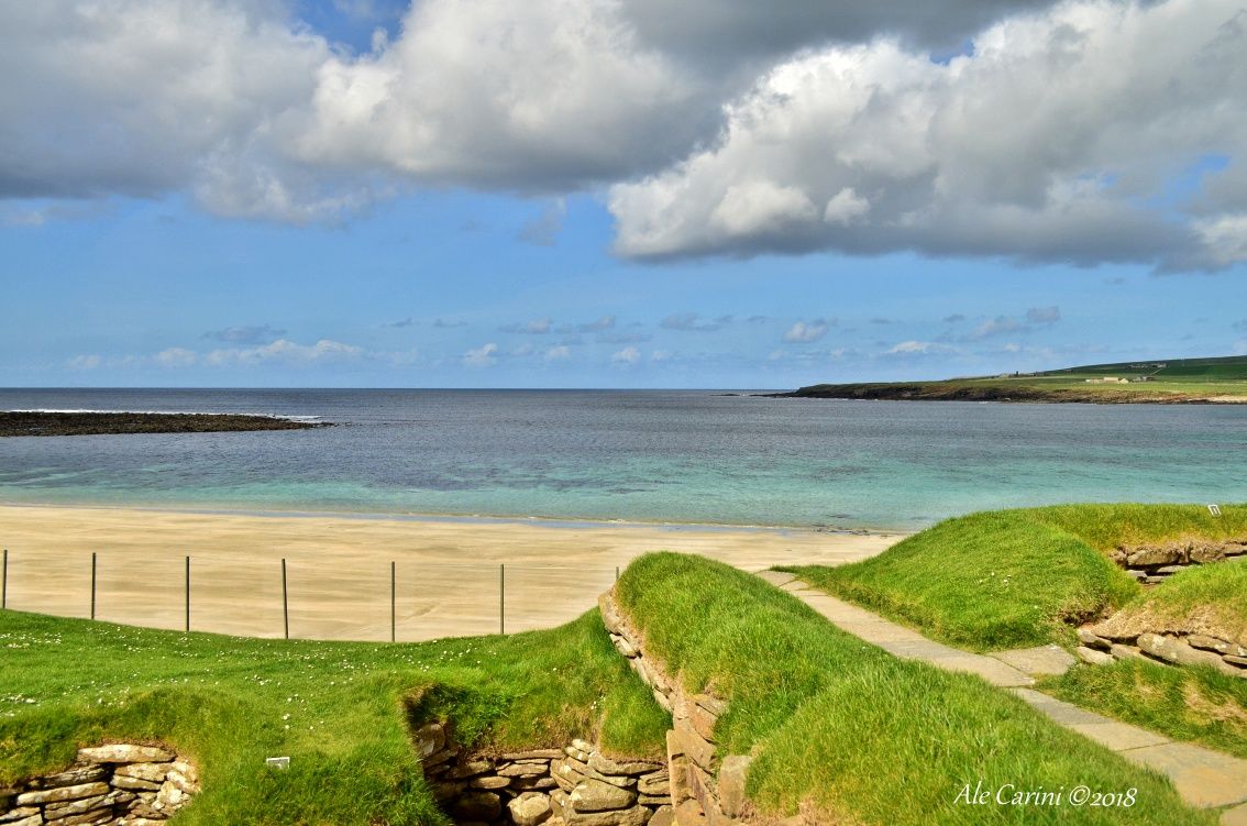 viste sulla baia di skaill, arcipelago delle Orcadi, scozia