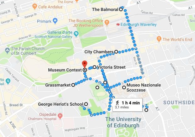 mappa edimburgo