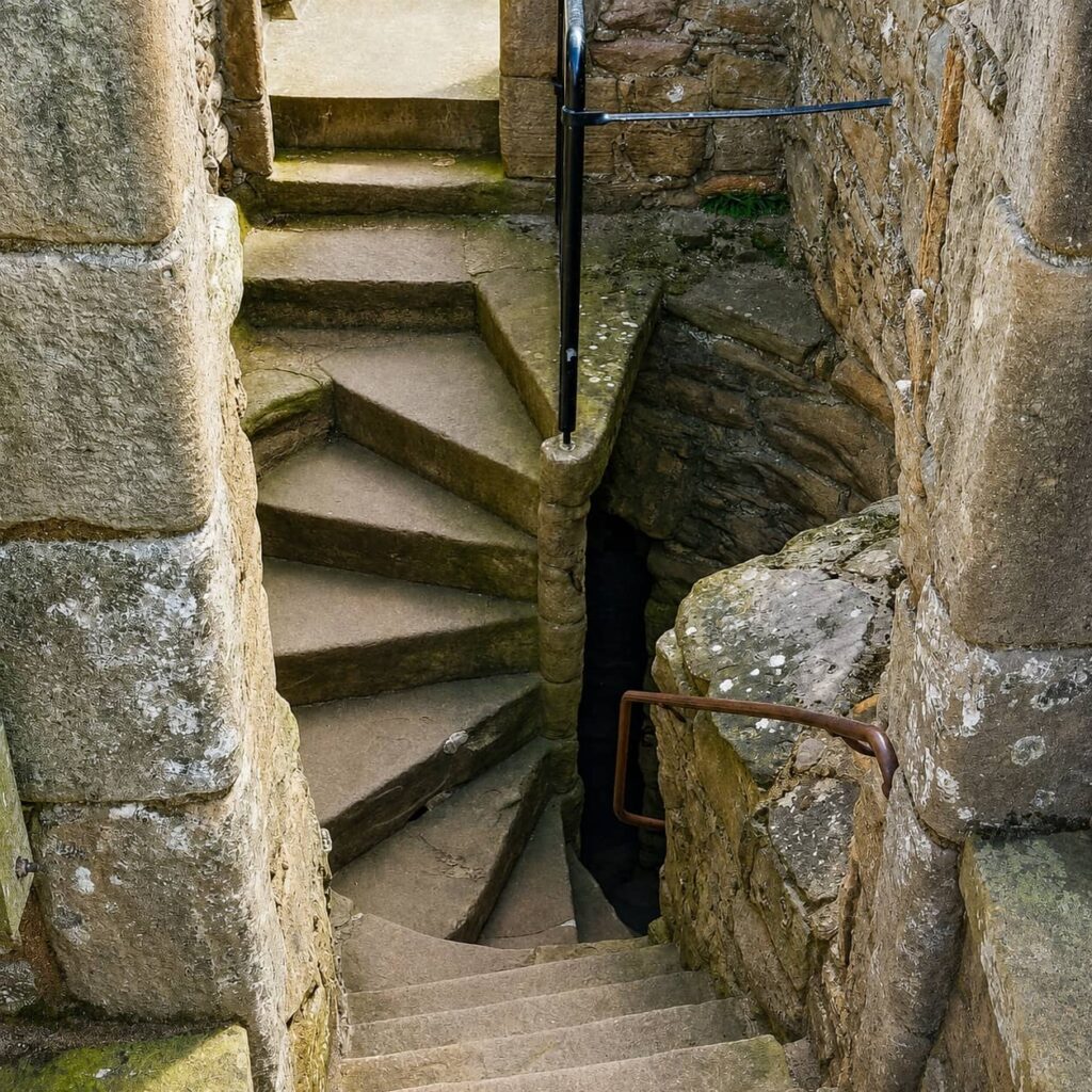 Craigmillar Castle (Scozia): il castello di Mary Stuart e Outlander vicino Edimburgo 9 Scale e passaggi interni di Craigmillar Castle