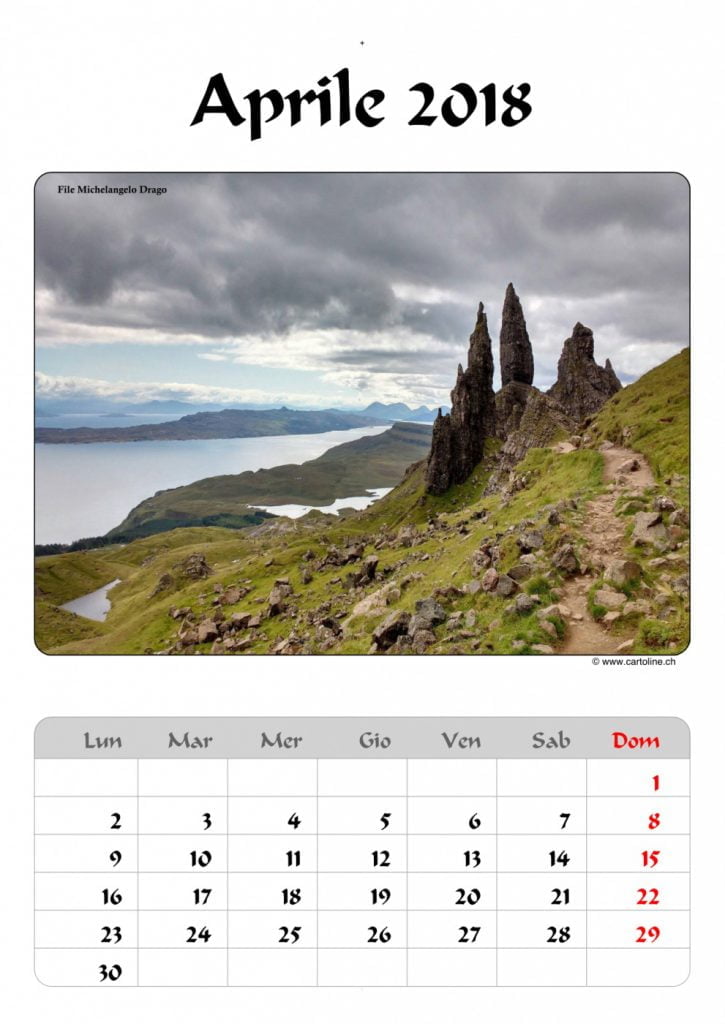 calendario scozia 2018