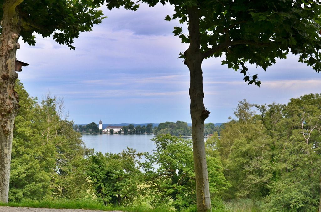 viste sull'isola delle donne - lago chiemsee - germania