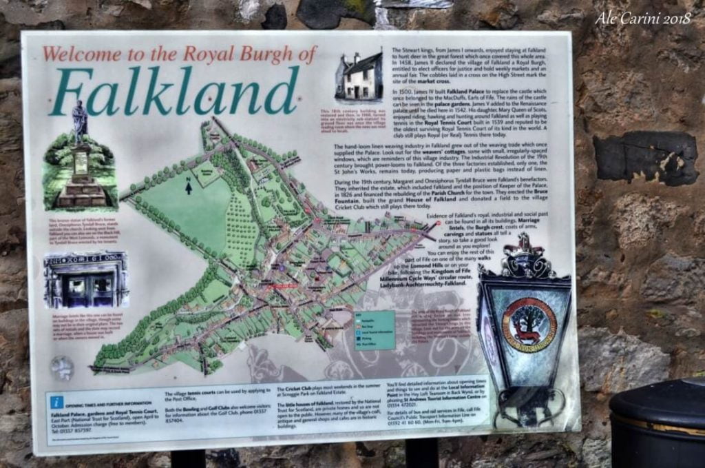 mappa del borgo reale di Falkland