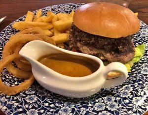 hamburger di haggis scozzese