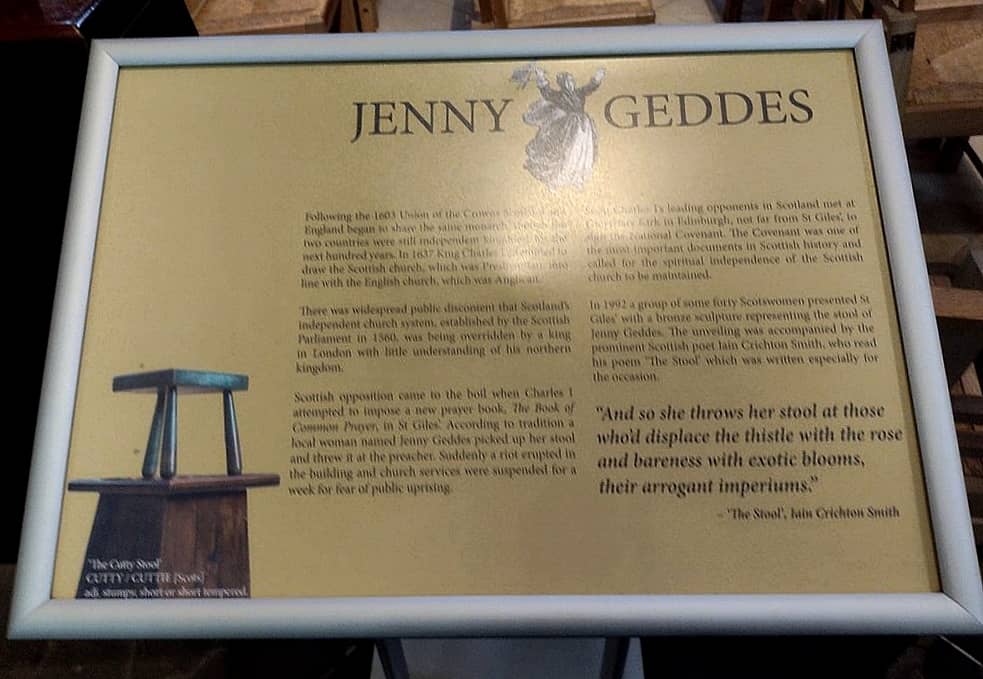 La cattedrale di St Giles a Edimburgo: cosa vedere e perchè visitarla 45 jenny geddes, cattedrale di st giles