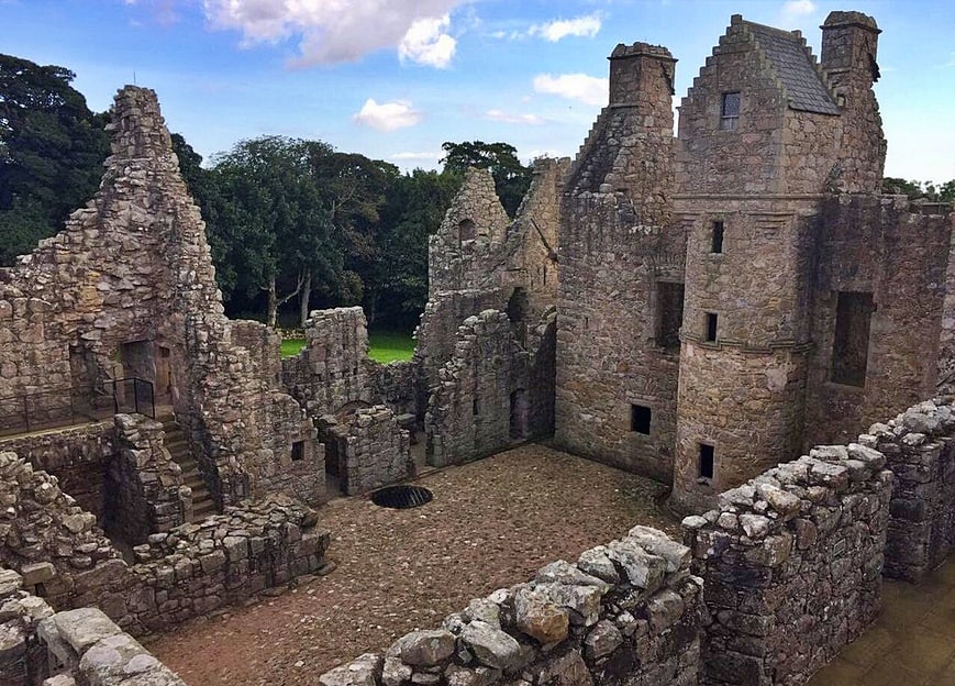 Tolquhon castle, itinerario castelli in Scozia
