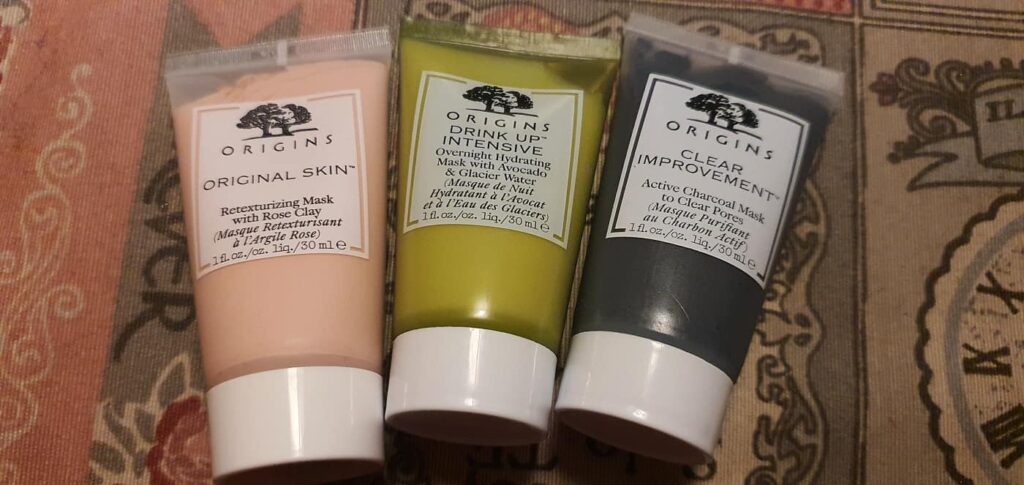 maschere viso perfette per viaggiare, origins maschere