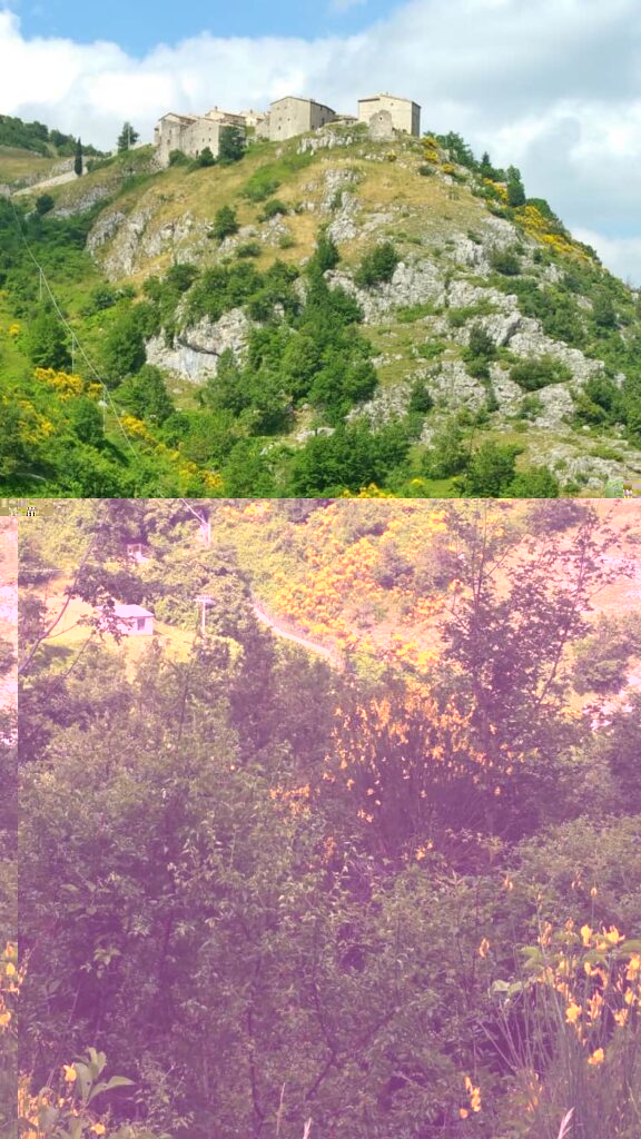 il borgo di elcito, dove si trova il tibet delle marche