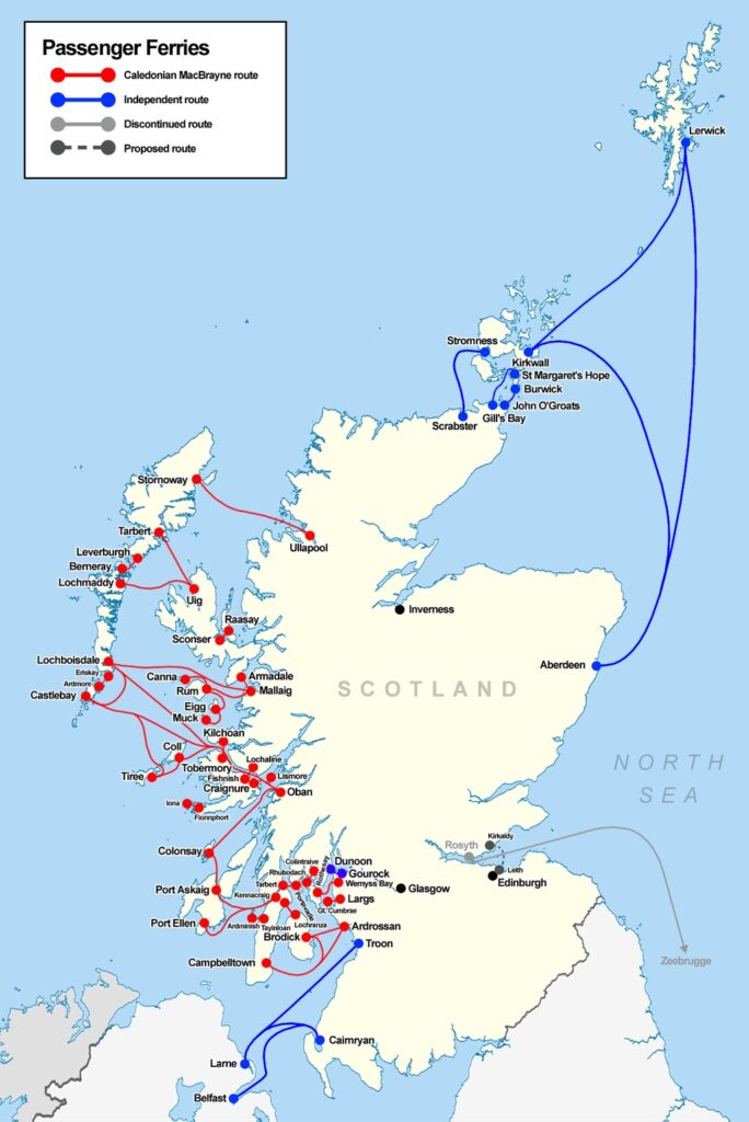 ferry maps scotland