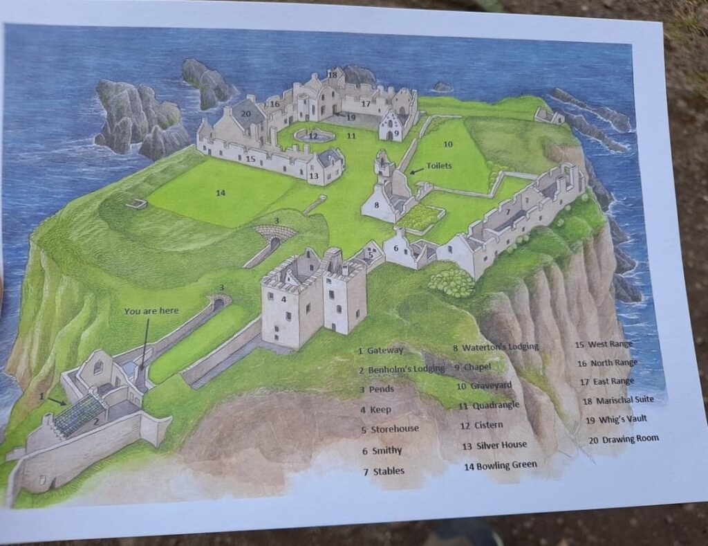 dunnottar castle mappa