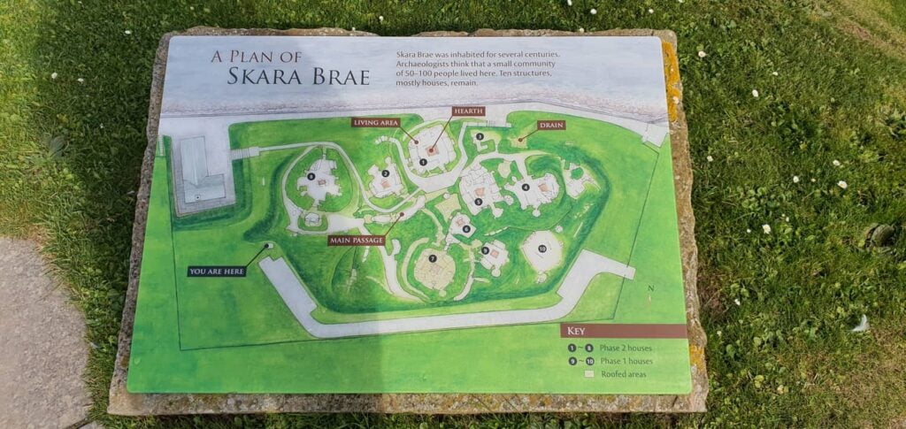 mappa skara brae, villaggio neolitico scozia