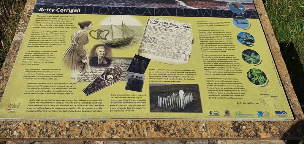 Betty Corrigal's grave, The Lady of Hoy