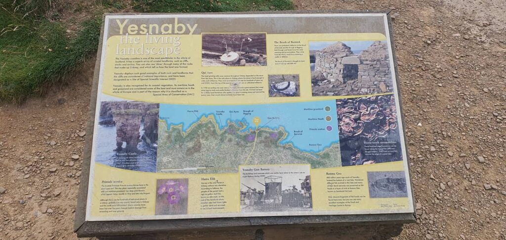 Yesnaby cliffs: uno dei tratti di costa più spettacolari delle Orcadi 5 Yesnaby mappa 4