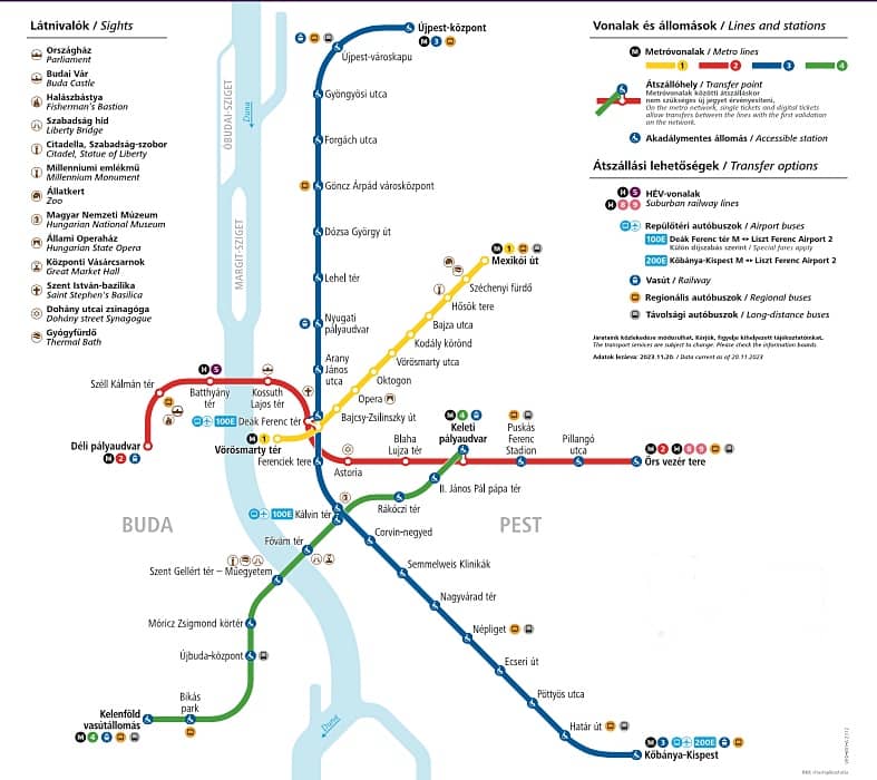 Come muoversi a Budapest: guida completa per spostarsi in città 14 mappa metropolitanadi Budapest