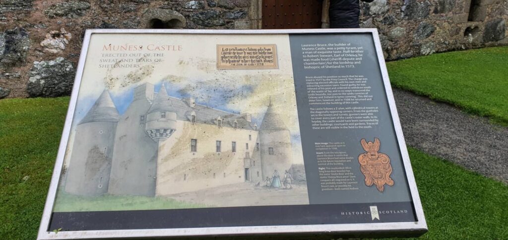 Muness castle: il castello più a nord del Regno Unito 8 muness castle, pannelli esplicativi