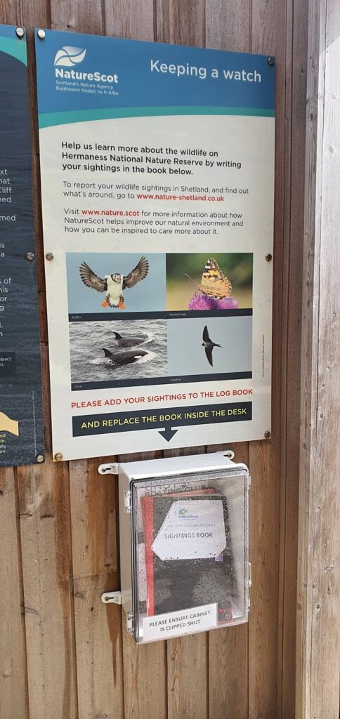 cartelli informativi a hermaness