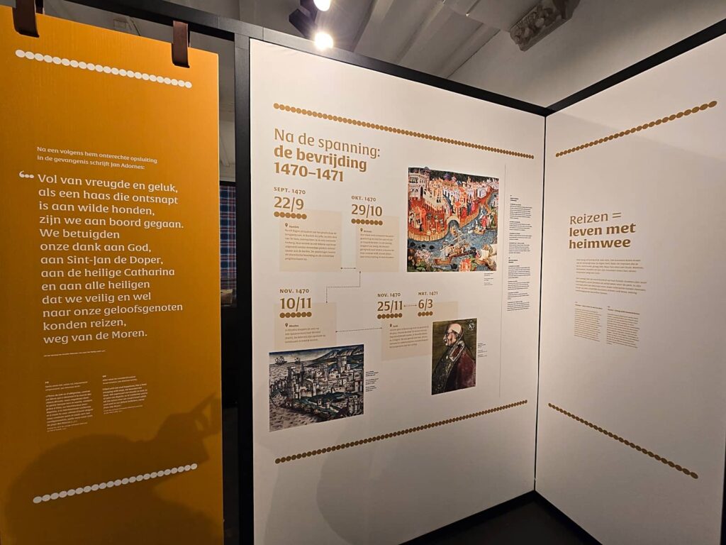 Almshouses medievali dell’Adornes Domain a Bruges, mostra dedicata alla storia della famiglia Adornes