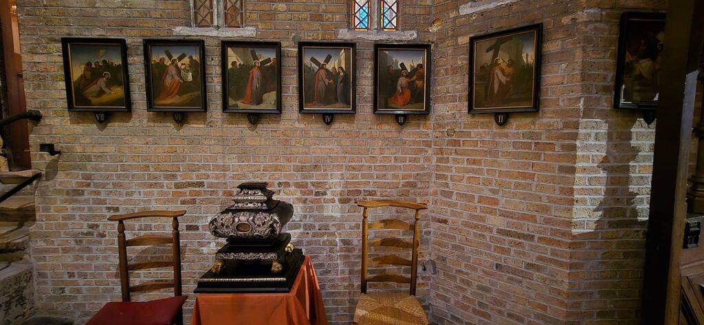 interno della cappella di gerusalemme, adornes domain a bruges