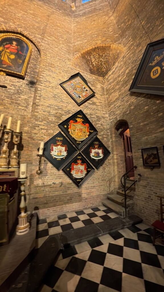 Interno della Jerusalem Chapel a Bruges 