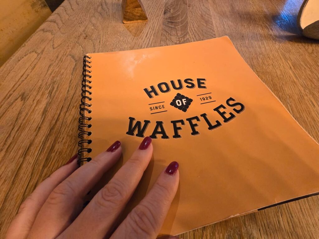 menu House of Waffles a Bruges