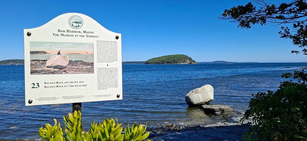 Balance Rock, Bar Harbor, museum in the street