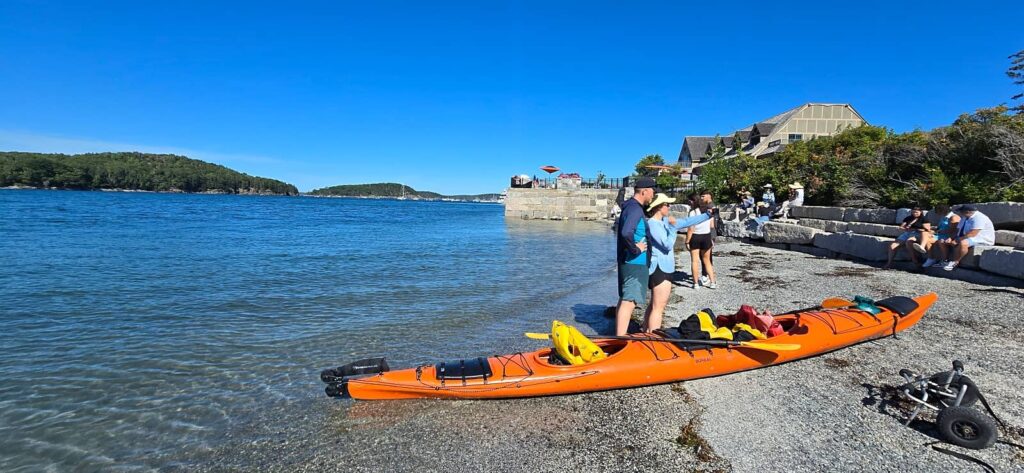 Bar Island con alta marea, vista da bar harbor