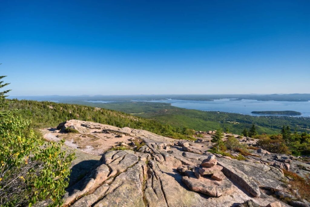 viste da cadillac mountain, parco nazionale di acadia