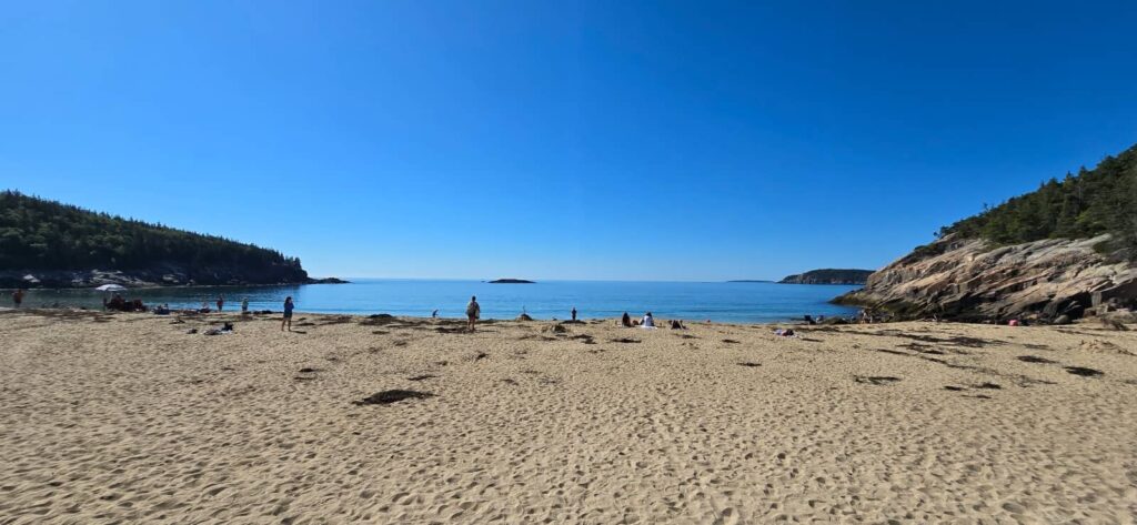 acadia national park itinerario, sand beach