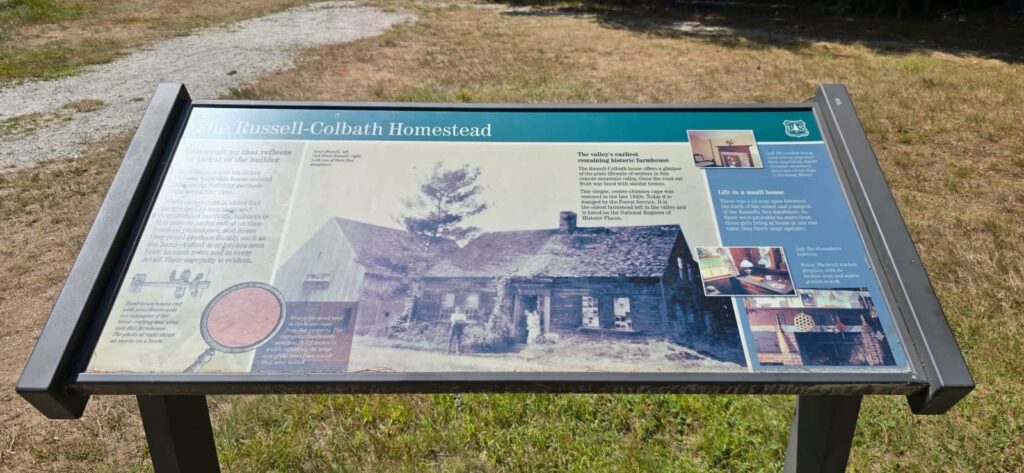 Russell-Colbath Homestead: la casa storica nascosta lungo la Kancamagus Highway 28 Russell Colbath House cartello 1