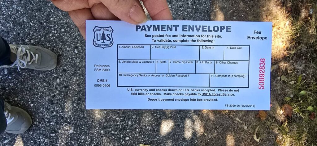 white mountain national forest, self pay station, Kancamagus Highway