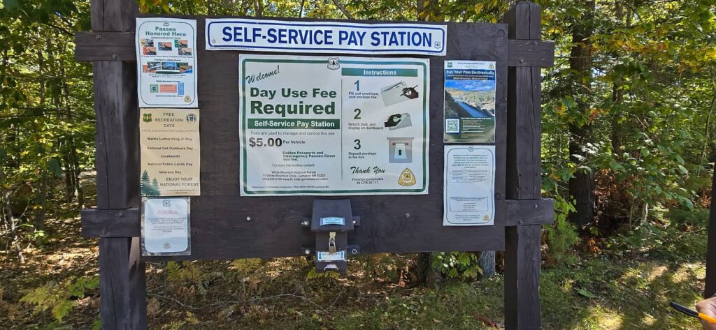 white mountain national forest, self pay station, Kancamagus Highway